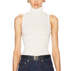 NEW Helsa Turtleneck Tank in 2nd Skin Jersey Cream Cami Camisole Sleeveless